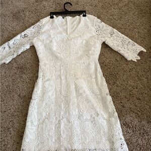 Elegant White Lace Dress, used once for my rehearsal dinner
